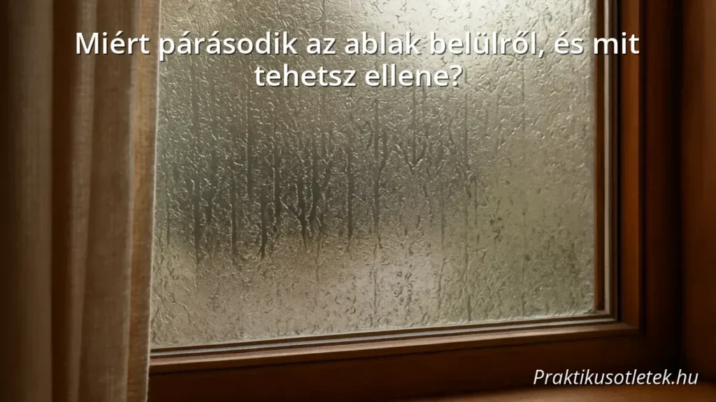 Ablak belső párásodása vízcseppekkel