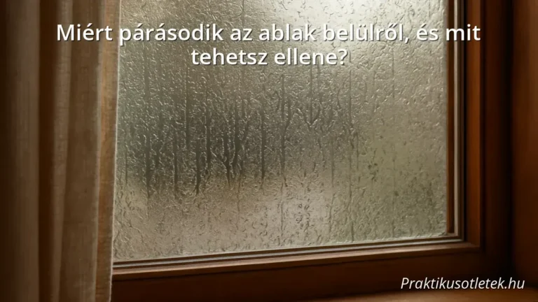 Ablak belső párásodása vízcseppekkel
