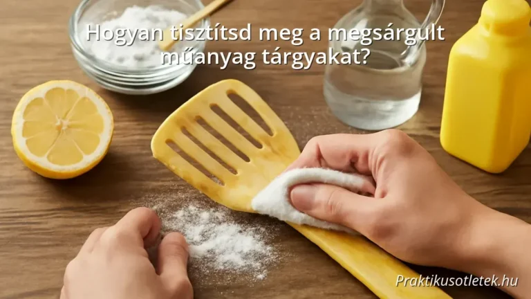 Természetes tisztítás házi módszerekkel megsárgult műanyag tárgyakon