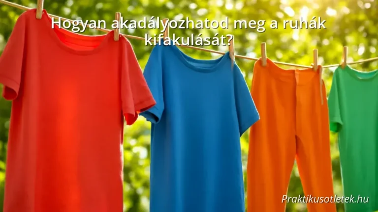 Colorful clothes hanging on a clothesline outdoors