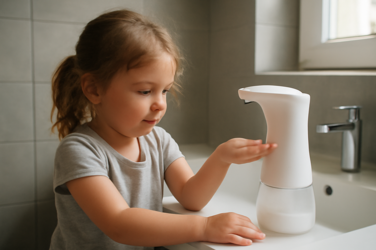 Teszteltük az automata habszappan-adagolókat gyerekek mellett
